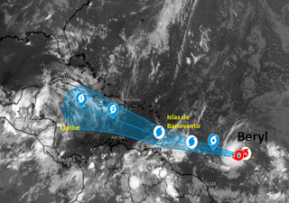 Se forma la tormenta tropical Beryl y, probablemente, llegue a ser un raro huracán, el primero de 2024 en el Atlántico