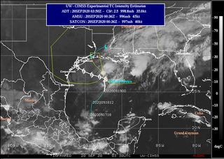 Tormenta tropical Beta en el Golfo de México de Categoría