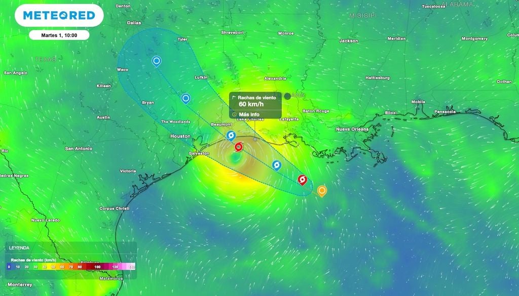 Las rachas de viento máximo sostenedlo conque impacte en costas será del orden de los 60 a 70 km/h, perdiendo fuerza una vez que llegue a tierra. Las rachas de viento máximo sostenedlo conque impacte en costas será del orden de los 60 a 70 km/h, perdiendo fuerza una vez que llegue a tierra.