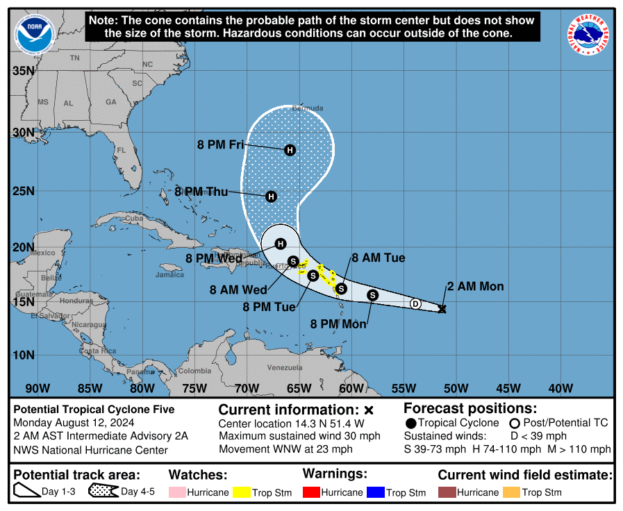 La Tormenta Tropical Ernesto Cada Vez Más Cerca Y El NHC Emite Alertas ...