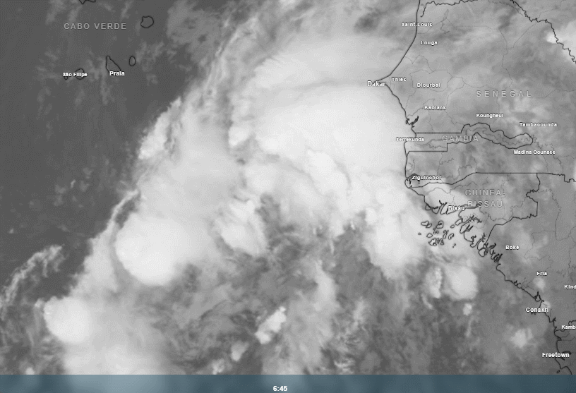 Imagen infrarroja del Invest 90L a fecha de 24 de septiembre de 2026. Tiempo.com