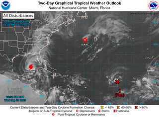 Se forma la tormenta tropical Isaac en el Atlántico Norte central y podría afectar a España durante la próxima semana