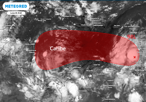 Posible tormenta tropical Melissa en zonas del Caribe con temperaturas récord en las aguas para la época