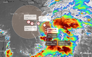 Tormenta tropical Melissa en proceso de intensificación a huracán mayor de lento movimiento amenaza a zonas terrestres