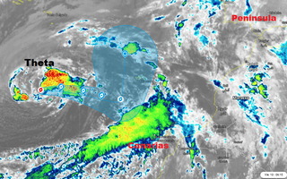 Tormenta tropical Theta: se debilita a medida que se acerca a Canarias