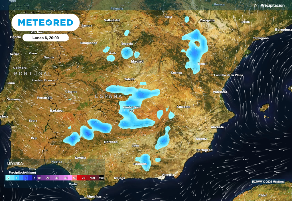 Las tormentas serán más bien de carácter aislado el próximo lunes 6. Se desarrollarán a partir del mediodía y pueden dejar aguaceros de cierta intensidad.
