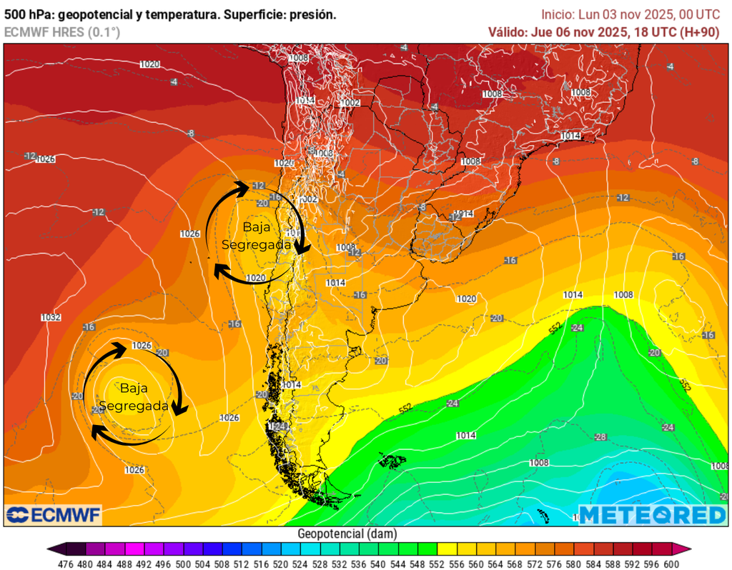 mapa de 850 hPa.