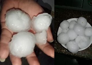 Tormentas con granizo en el norte: los videos del tiempo severo