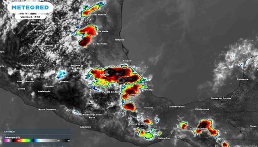 Aviso por tormentas con poisble granizo y viento fuerte en Veracruz, Puebla e Hidalgo
