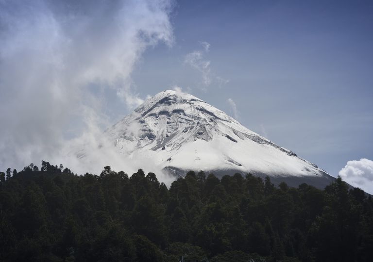 Popocatépetl con nieve Popocatépetl con nieve
