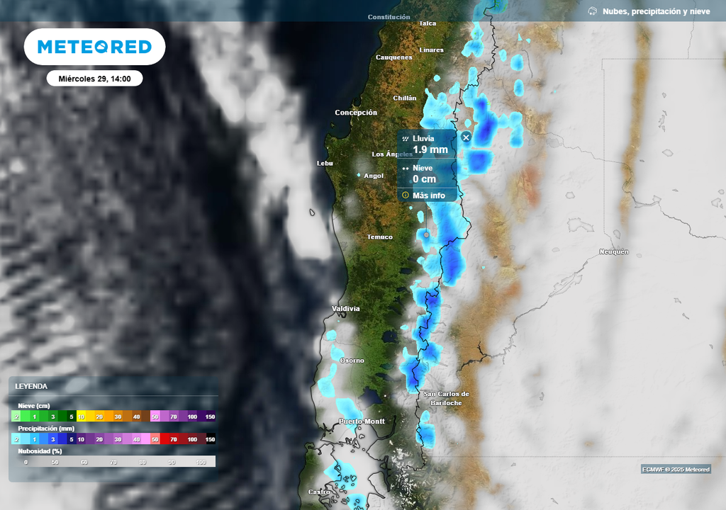 Tormentas eléctricas entre Ñuble y Los Ríos, Meteored, Chile Tormentas eléctricas entre Ñuble y Los Ríos, Meteored, Chile
