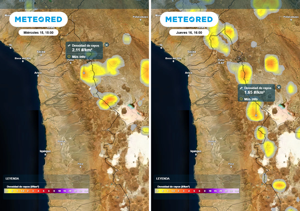 A contar del martes 14 de octubre tormentas eléctricas en el norte de Chile, Arica-Parinacota, Tarapacá, Meteored A contar del martes 14 de octubre tormentas eléctricas en el norte de Chile, Arica-Parinacota, Tarapacá, Meteored