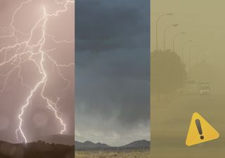Tormentas eléctricas, lluvias y tormentas de arena: los avisos de la DMC por la baja segregada en el norte de Chile