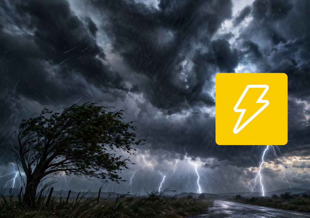 Tormentas eléctricas iluminan el cielo bajo un escenario de inestabilidad atmosférica, con ráfagas de viento y lluvias intensas que marcarán el fin de semana en varias regiones de Chile, según avisos de la DMC.