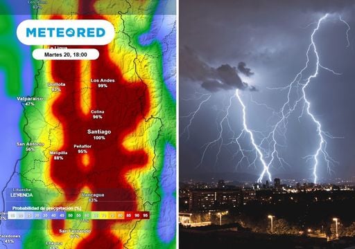 Tormentas el&eacute;ctricas y granizos en Santiago: nuevas lluvias llegar&aacute;n a la RM entre lunes y mi&eacute;rcoles