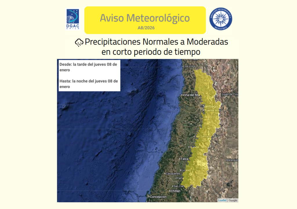 aviso meteorológico por lluvias