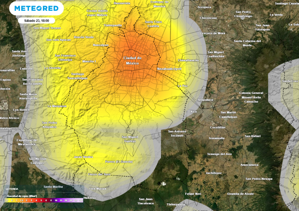 Se prevén tormentas eléctricas entre las 13 y 21 horas, generalizándose de 17 a 19 en toda la capital. Se prevén tormentas eléctricas entre las 13 y 21 horas, generalizándose de 17 a 19 en toda la capital.