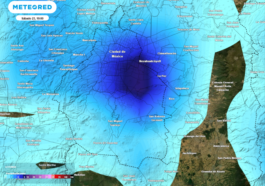 El acumulado de lluvias de este sábado 23 de mayo puede alcanzar de los 10 a 15 mm. El acumulado de lluvias de este sábado 23 de mayo puede alcanzar de los 10 a 15 mm.