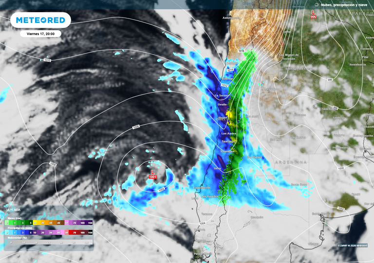 Tormentas el&eacute;ctricas y posibilidad de granizo: el peligroso temporal empieza esta noche en el centro y norte de Chile