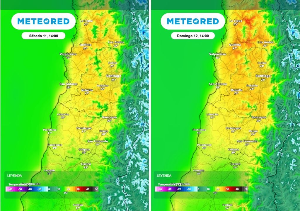 El domingo será el día más cálido del fin de semana, con temperaturas que superarán los 20°C en el centro norte.