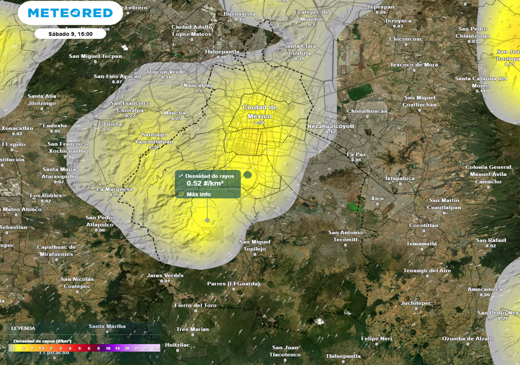 En áreas de tormentas la velocidad del viento será superior a 45 kilómetros por hora.