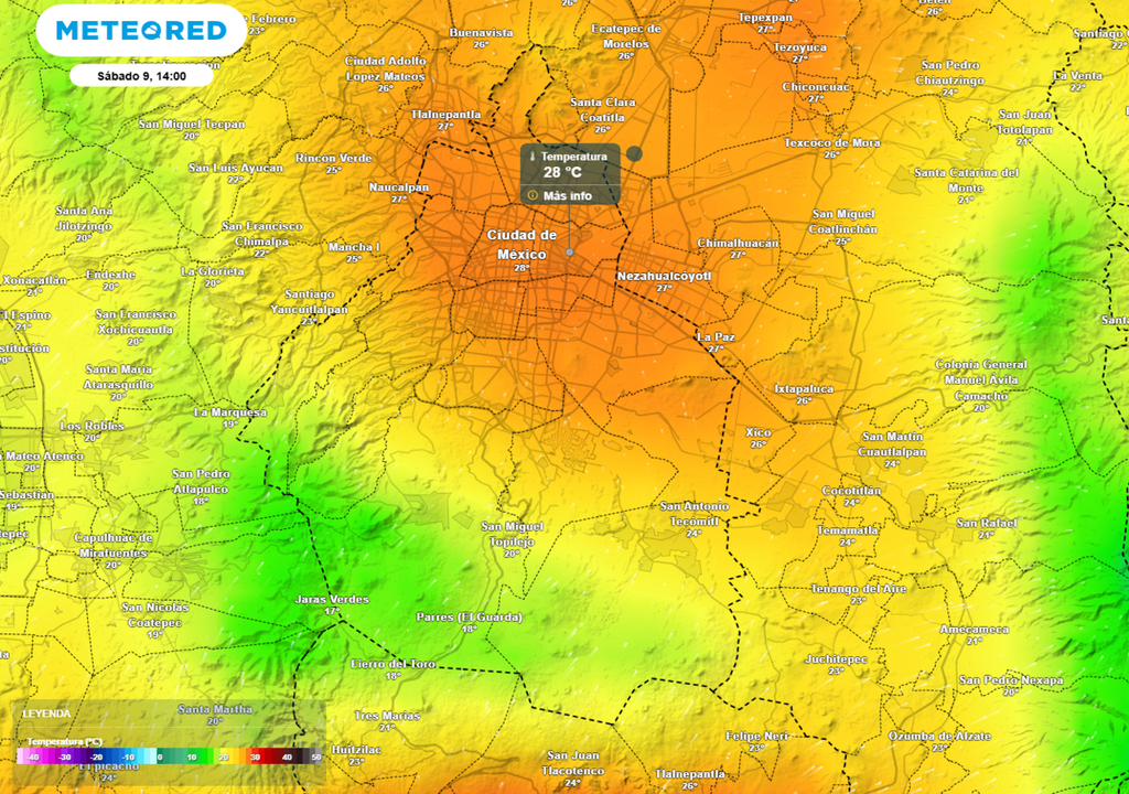 Este sábado habrá un refrescamiento en el ambiente, la temperatura máxima rondará los 28 °C,