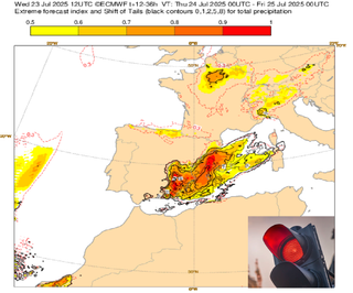 Tormentas fuertes, granizos y precipitaciones intensas en zonas del este peninsular y Baleares: "semáforos" activados
