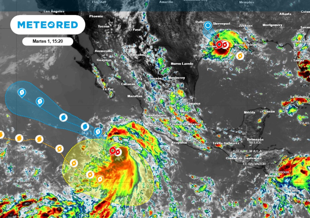 Tormentss El ciclón "Marie" esta metiendo humedad a nuestro país.
