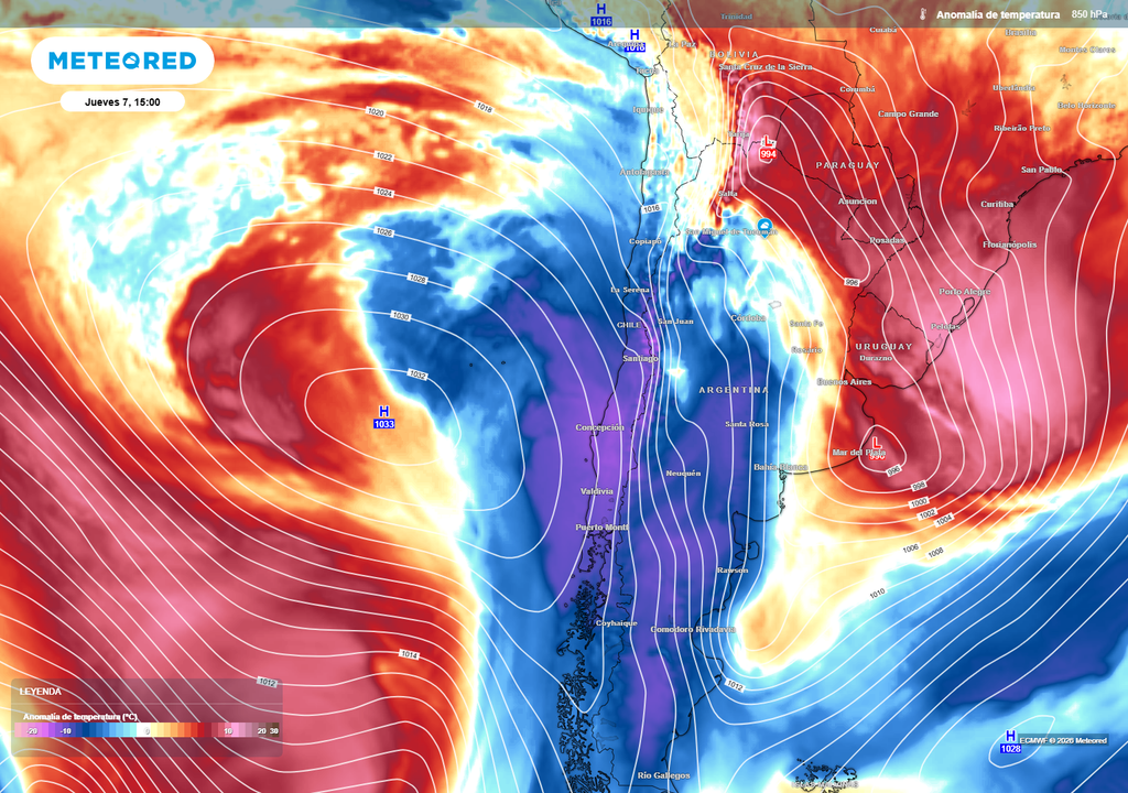 El aire frío de la lata migratoria alcanzará con su influencia la zona norte de Chile esta semana.