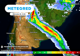Tormentas severas para el centro de Argentina: hay alerta del Servicio Meteorológico Nacional