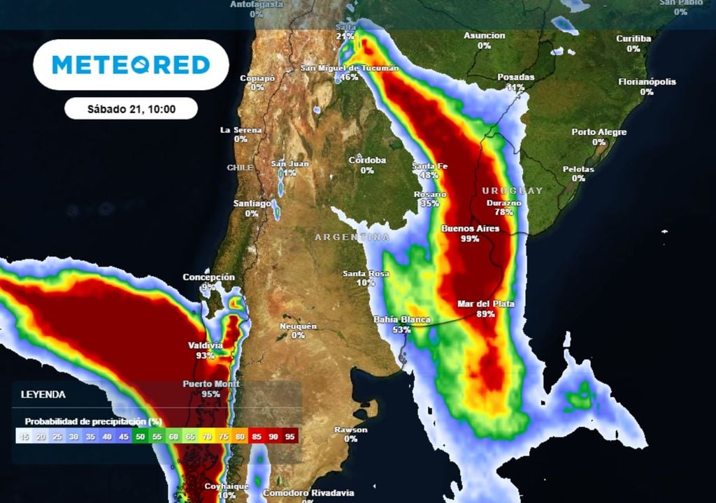 tormentas Viernes y sabado muy complicado en el centro y norte del país con varias provincias en alerta.