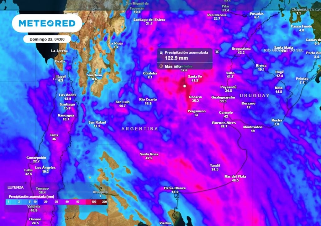 tormentas Lluvias acumuladas en los próximos días