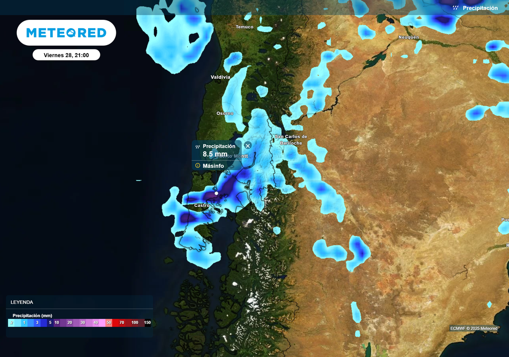 mapa de precipitación.
