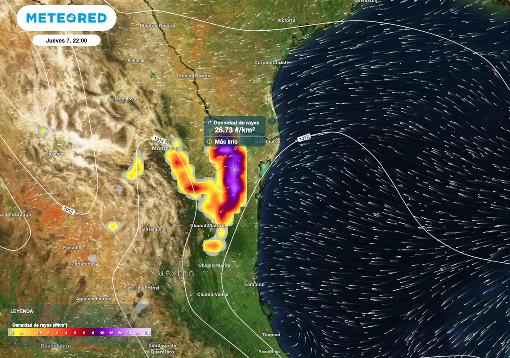 Las tormentas eléctricas será más recurrentes entre las 7 pm a las 11 pm, mantente informado.