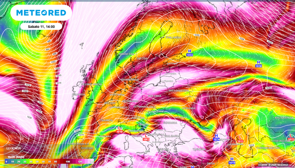 Lo sviluppo di un’area anticiclonica sul Nord Europa, un leitmotiv di questa stagione, aprirà nuovamente la strada delle piovose perturbazioni atlantiche sul Mediterraneo.