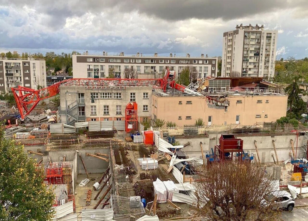 Les dégâts provoqués par la tornade à Ermont dans le Val-d'Oise le 20 octobre dernier. Crédit photo : département du Val-d'Oise.
