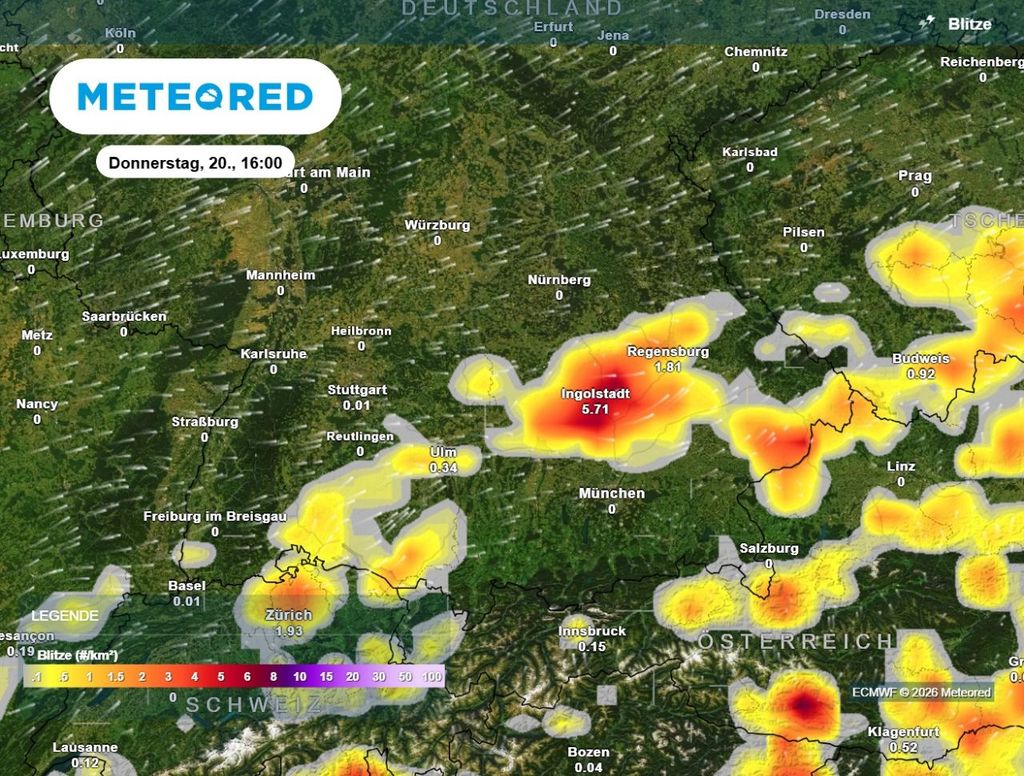 unwetter, süddeutschland, wetter Am Donnerstagnachmittag drohen in Süddeutschland weitere schwere Gewitter und auch Unwetter!