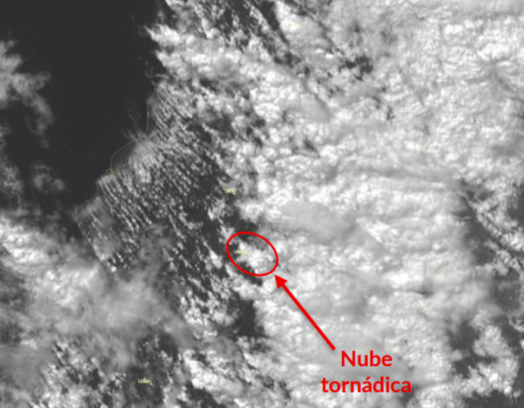 Imagen satelital del GOES-19 (17:50 UTC)
