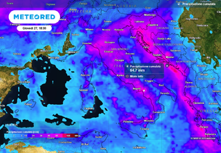 Tra martedì sera e giovedì, forte maltempo in molte regioni dell'Italia: attenzione ai fenomeni intensi previsti