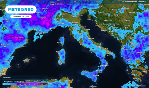 Tra mercoled&igrave; 12 e domenica 16 i temporali pomeridiani lasceranno fino a 45 mm in Piemonte e Valle D&rsquo;Aosta