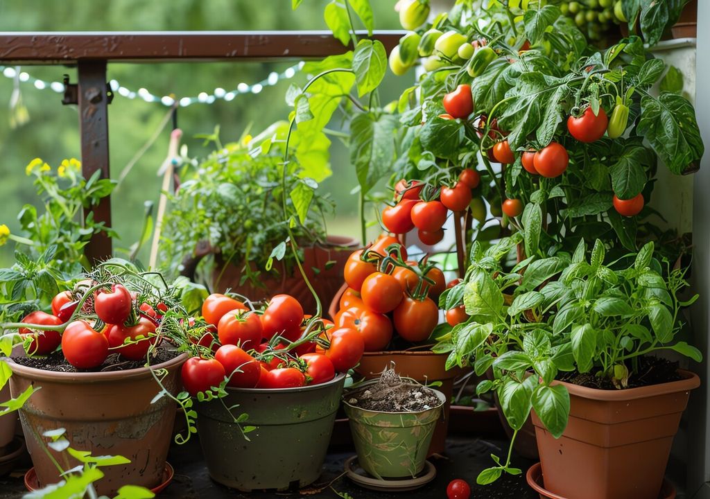 Tomates y albahaca Tomates y albahaca