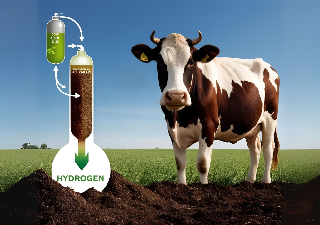 Hidrógeno, estiércol y vaca. Hidrógeno, estiércol y vaca.