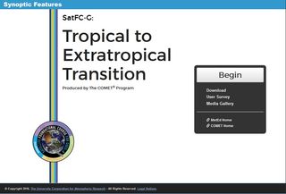 Transición extratropical típica de un ciclón tropical