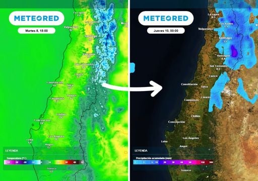 Lluvia vuelve a la zona central: ma&ntilde;anas heladas y chubascos desde el mi&eacute;rcoles