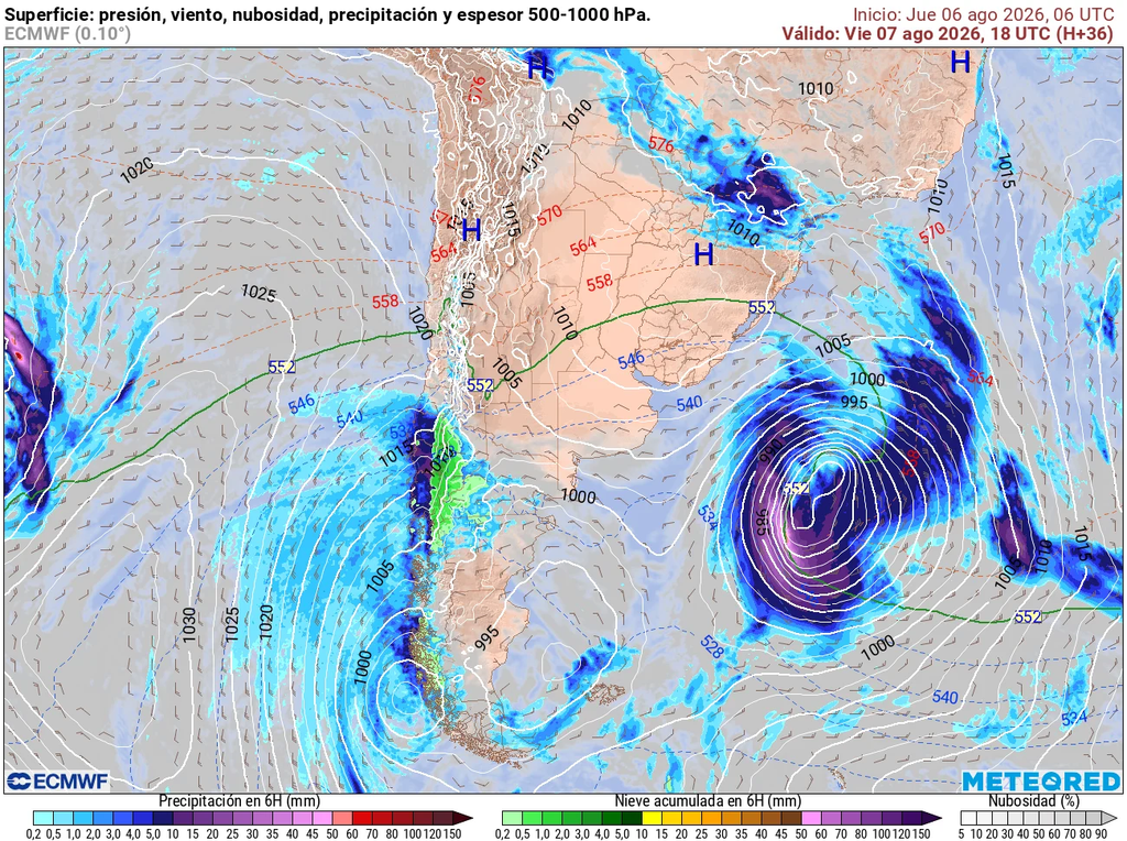 Frente frío que dejará las precipitaciones durante el día viernes y sábado.