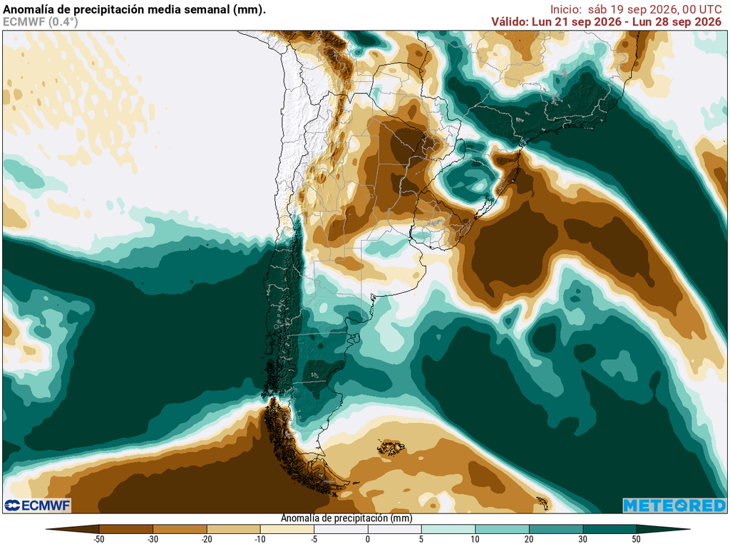 Tras las fiesta patrias la semana se verá dominada por un ambiente favorable para las precipitaciones. Se esperan lluvias sobre lo normal en gran parte de Chile central.