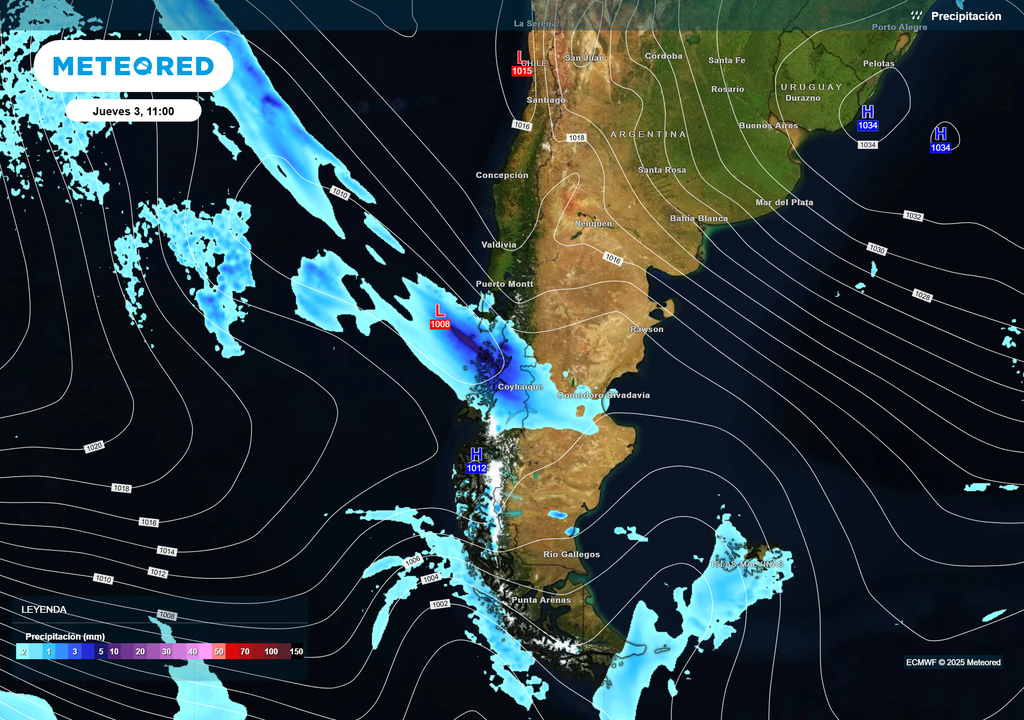 mapa de precipitación.