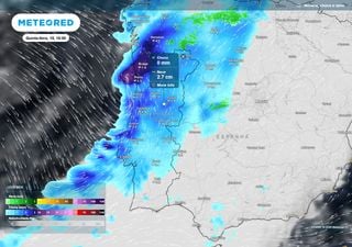 Trégua entre frentes durará 22 horas: na quinta-feira chegará outra frente fria com chuva e neve; cotas de 1200 metros