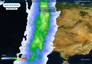 Tréguas curtas na chuva. Meteored revela o que um vale depressionário poderá provocar em Portugal este fim de semana