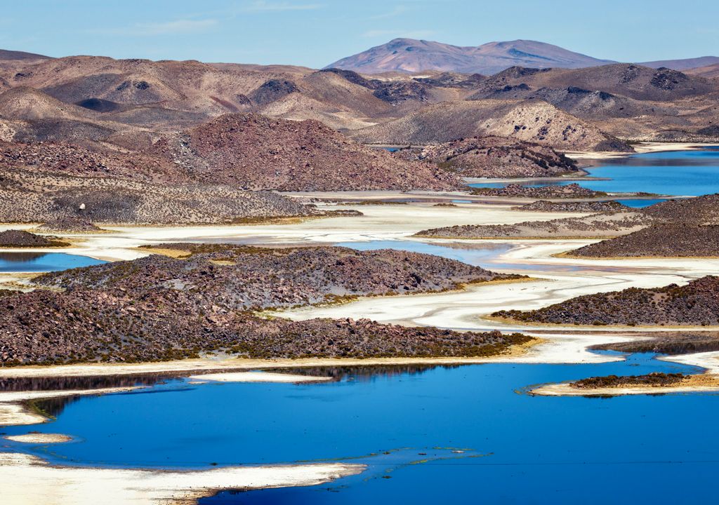 Lagunas de Cotacotani en Parque Nacional Lauca, Arica y Parinacota.